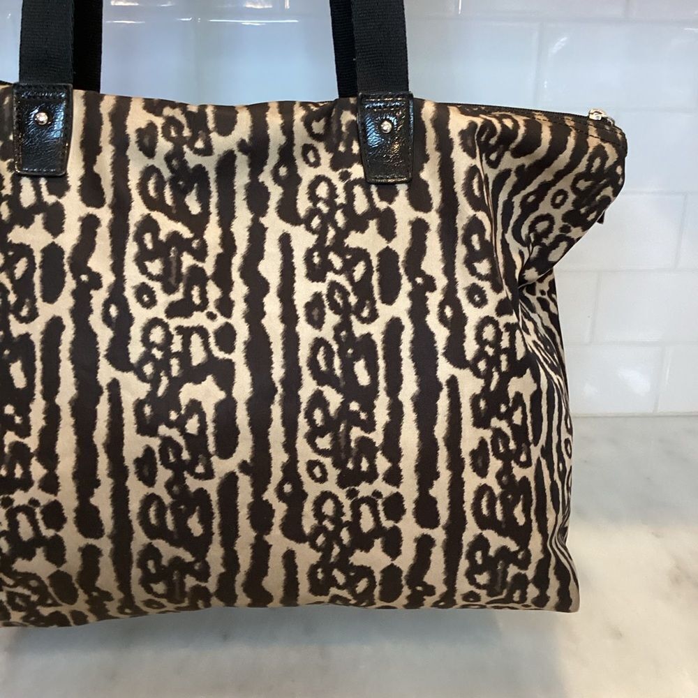 Coach Bag Purse Handbag Pocketbook Ocelot Print Nylon Travel Weekend Travel Bag - Picture 5 of 13